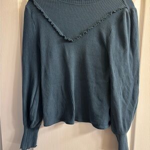 Free People Teal Turtleneck Sweater